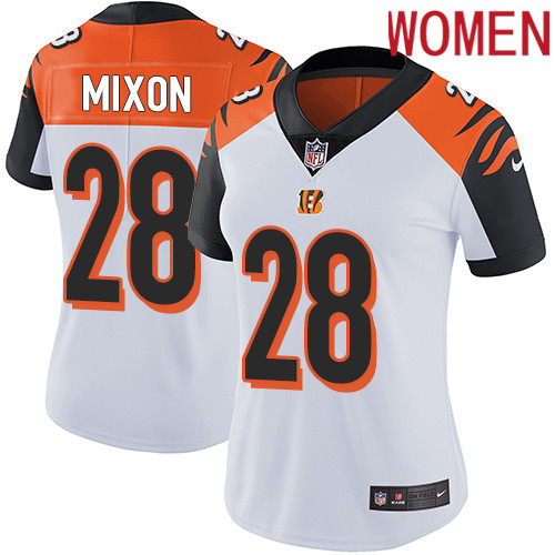 2019 Women Cincinnati Bengals #28 Mixon white Nike Vapor Untouchable Limited NFL Jersey->women nfl jersey->Women Jersey